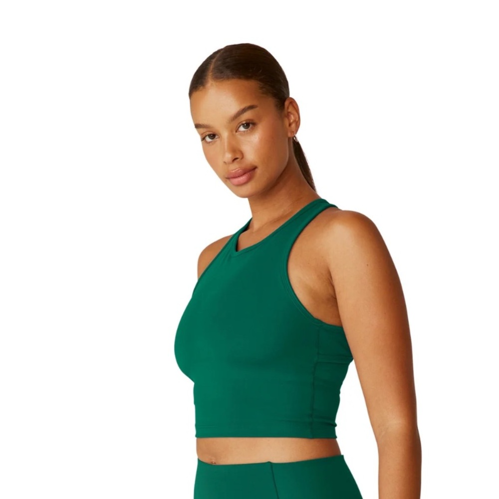 Beyond Yoga Powerbeyond Strive crop tank, small, green - Picture 2 of 7